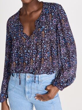Isabel Marant Etoile Daytonea Floral Purple Blouse